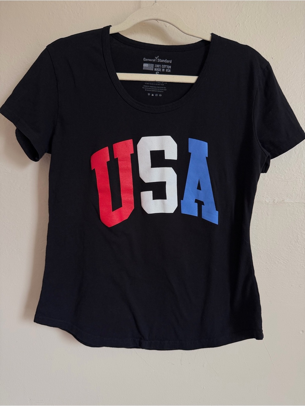 General Standard Black 'USA' Graphic Tee